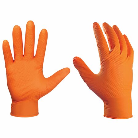 GENERAL ELECTRIC Nitrile Disposable Gloves, 8 mil Palm Thickness, Nitrile, Powder-Free, XL GG622XL